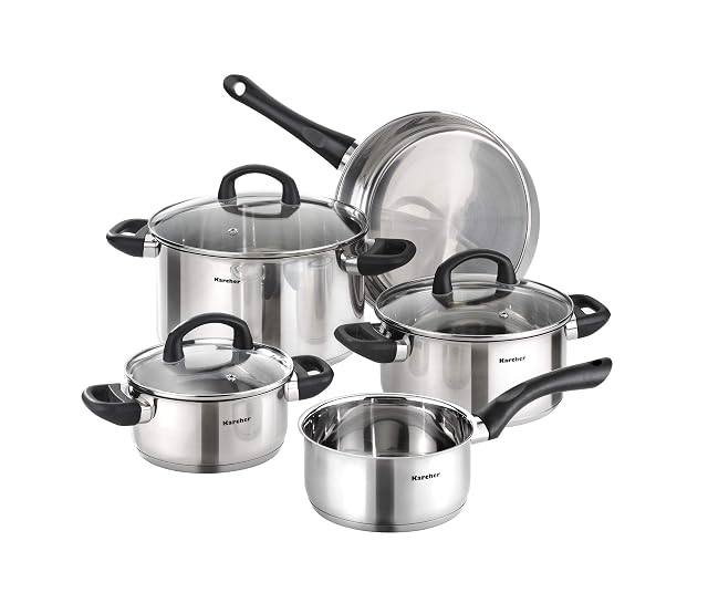 Batteria da cucina in acciaio inox Karcher Mia da 5 pezzi