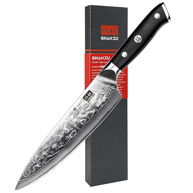 Coltello da chef in Damasco SHAN ZU da 20 cm