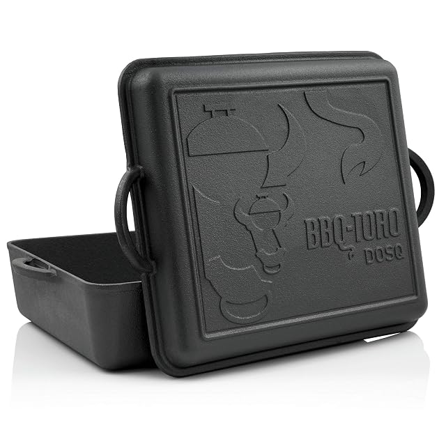 Cocotte rettangolare in ghisa BBQ-Toro da 10,5 litri