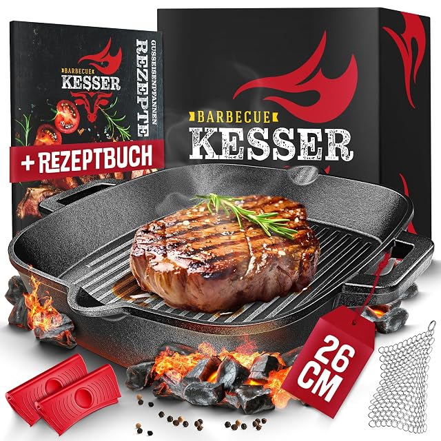 Bistecchiera in ghisa KESSER da 26 cm con superficie rigata
