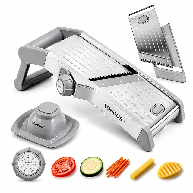Mandolina regolabile in acciaio inox YoHous