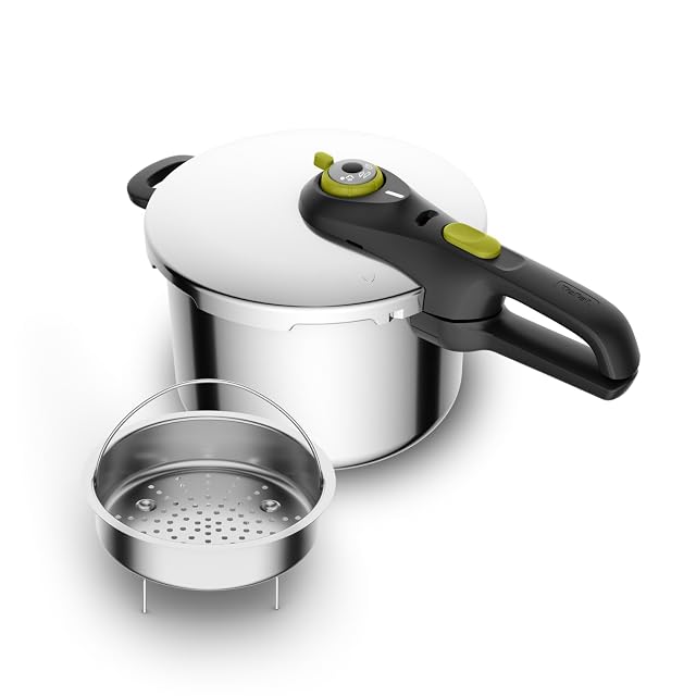 Pentola a pressione in acciaio inox Tefal Secure 5 Neo da 6 litri