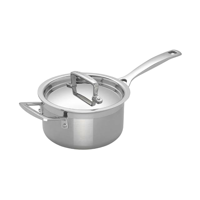 Casseruola in acciaio inox a tre strati Le Creuset da 20 cm con coperchio
